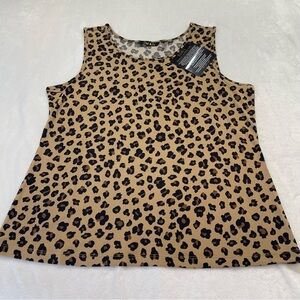 IMAN ANIMAL PRINT SLEEVELESS TOP WOMANS LARGE